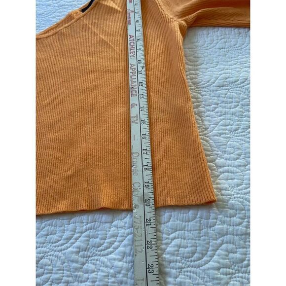 Vero Moda NWT Ribbed One Shoulder Short Sleeve Top XS Orange Casual Knit​ - Picture 8 of 8
